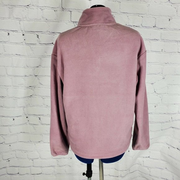 bebe Sweatshirt Womens Small Elderberry Polar Fleece 1/4 Zip Pullover Spell Out - Picture 5 of 7